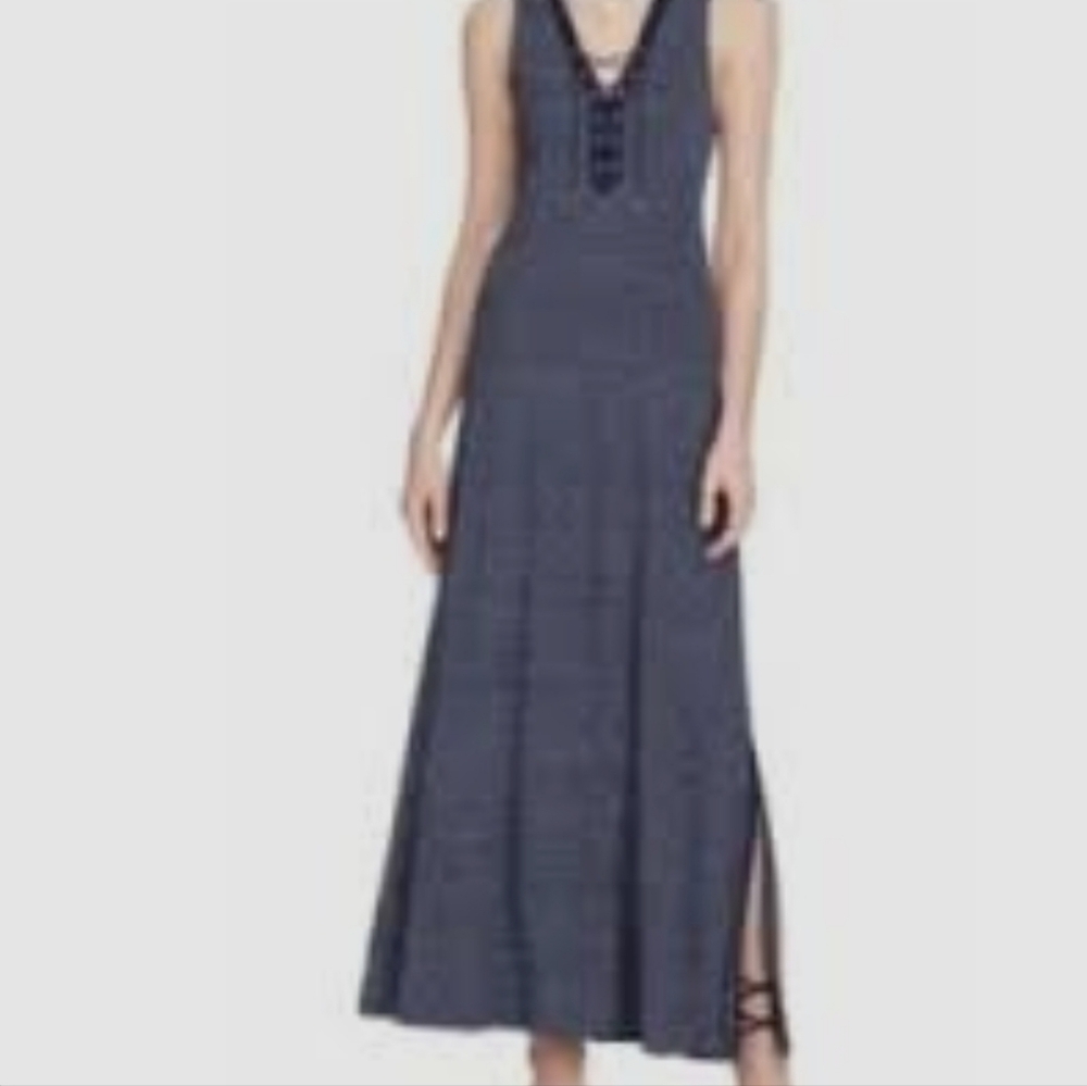Lauren Ralph Lauren Navy Striped Maxi Dress